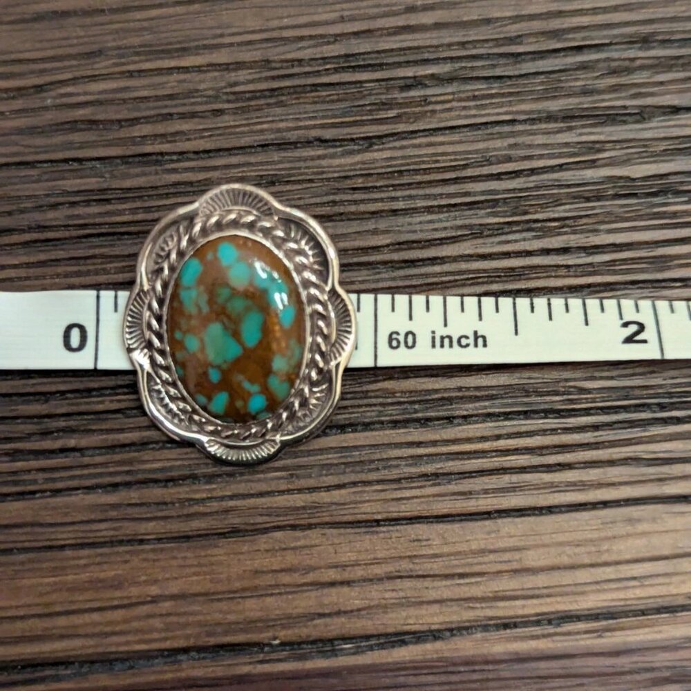 Native American Turquoise Pendant in Sterling Silver